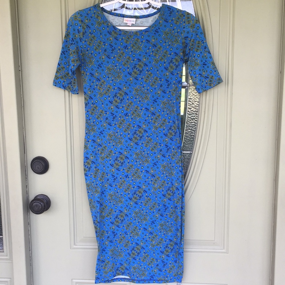 Blue, Yellow, and Green Lu La Roe dress